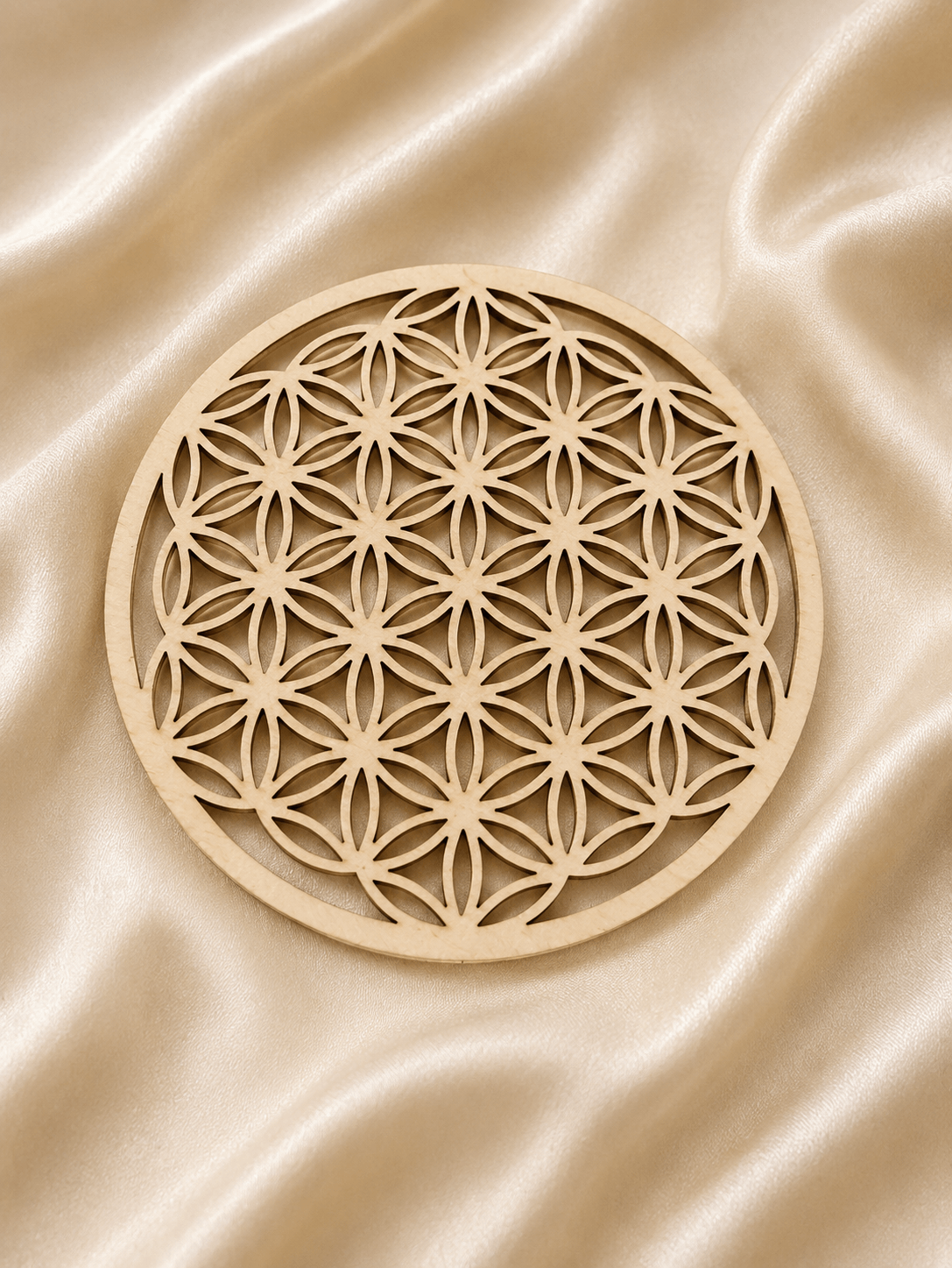 Plaque en bois Fleur de Vie 10 cm · DGC