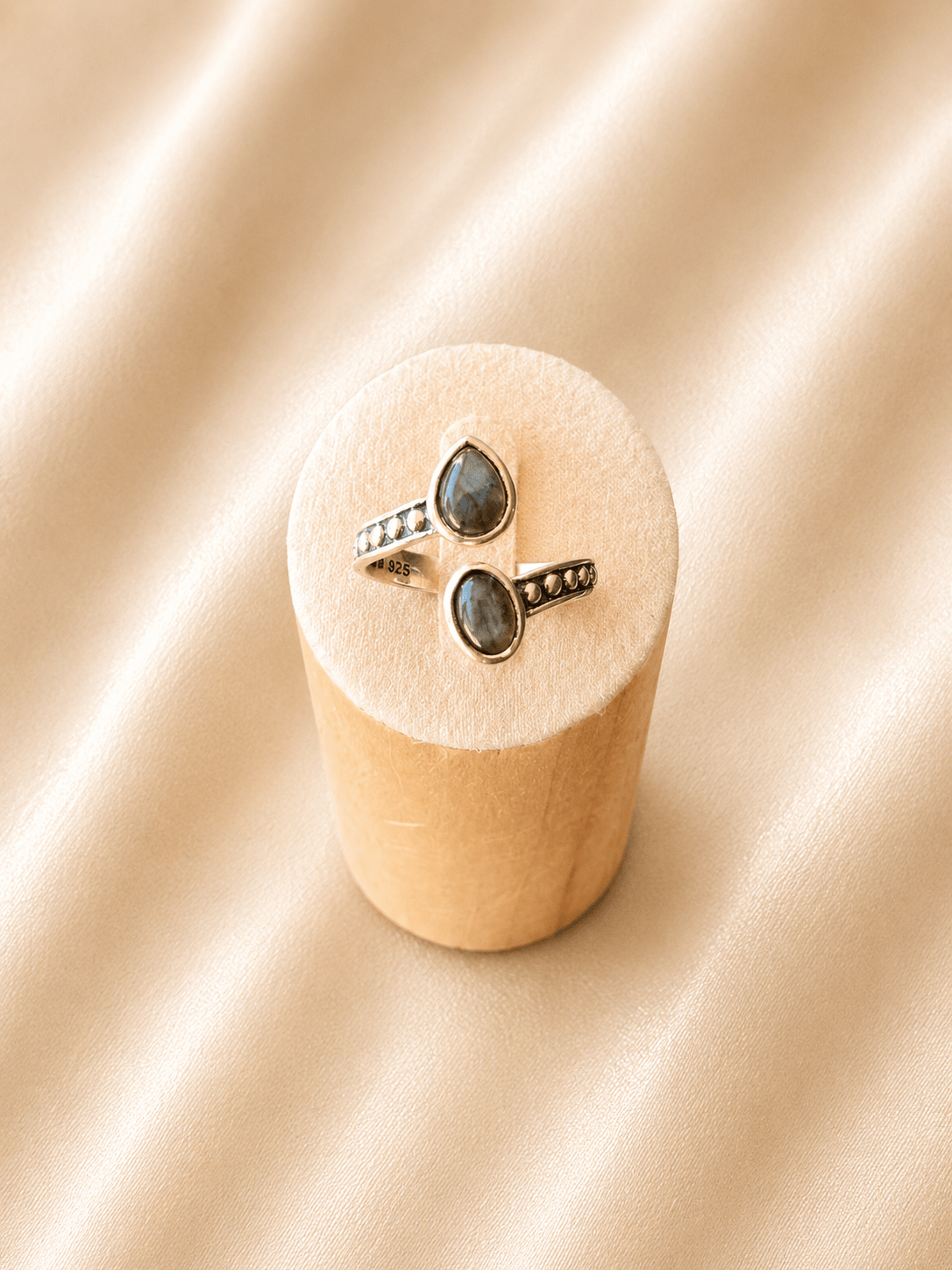 Bague en argent labradorite · Taille 58 · DGC