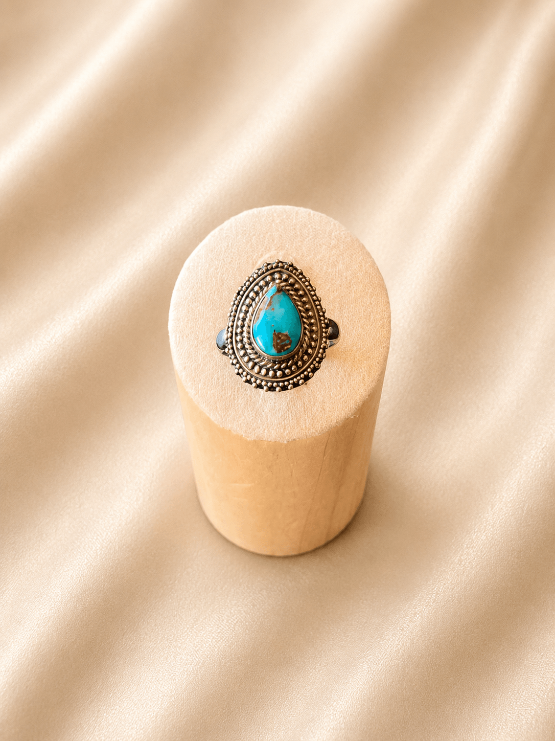 Bague en argent turquoise · Taille 56 · DGC