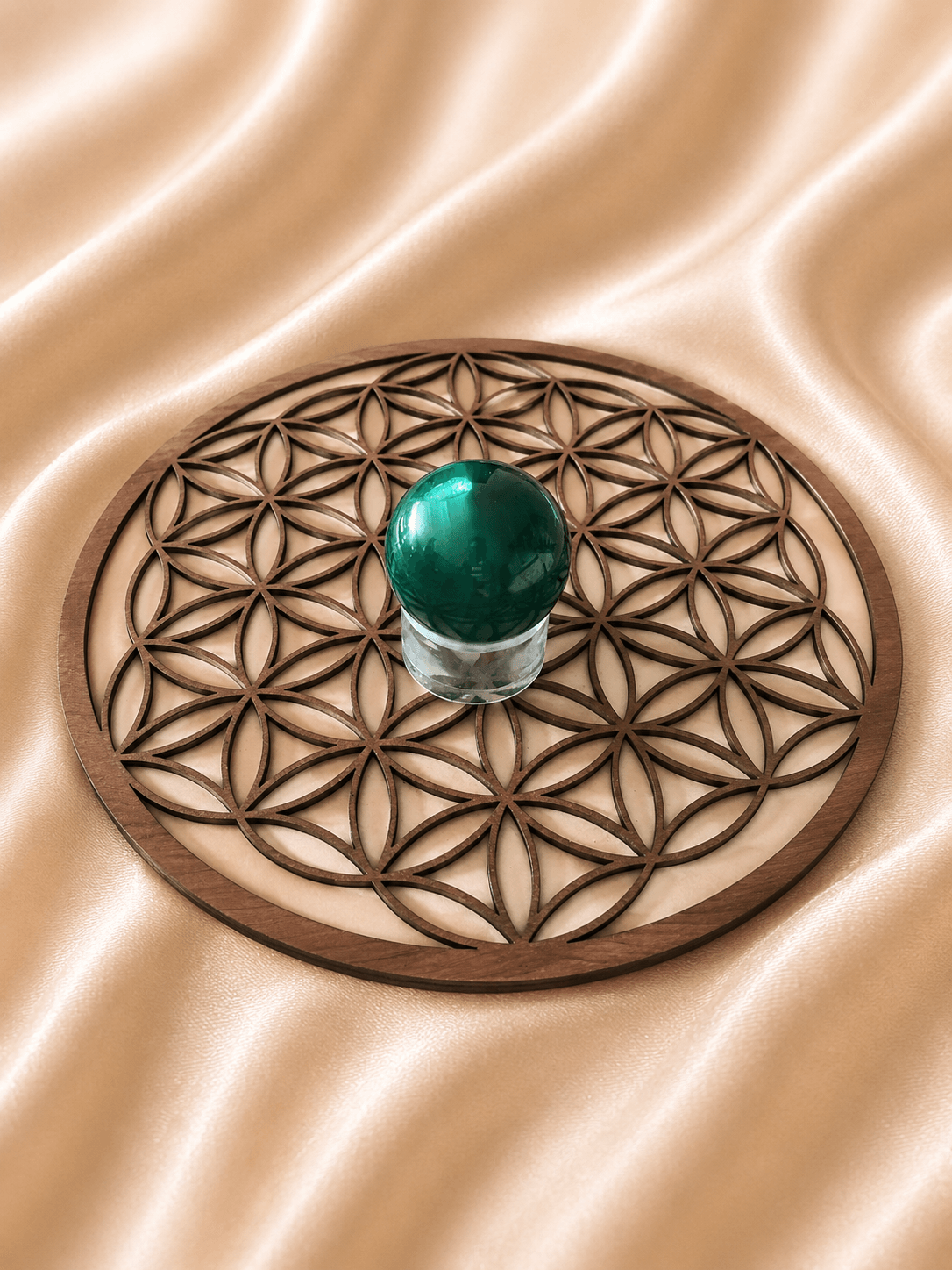 Boule en malachite 102 g avec support · DGC