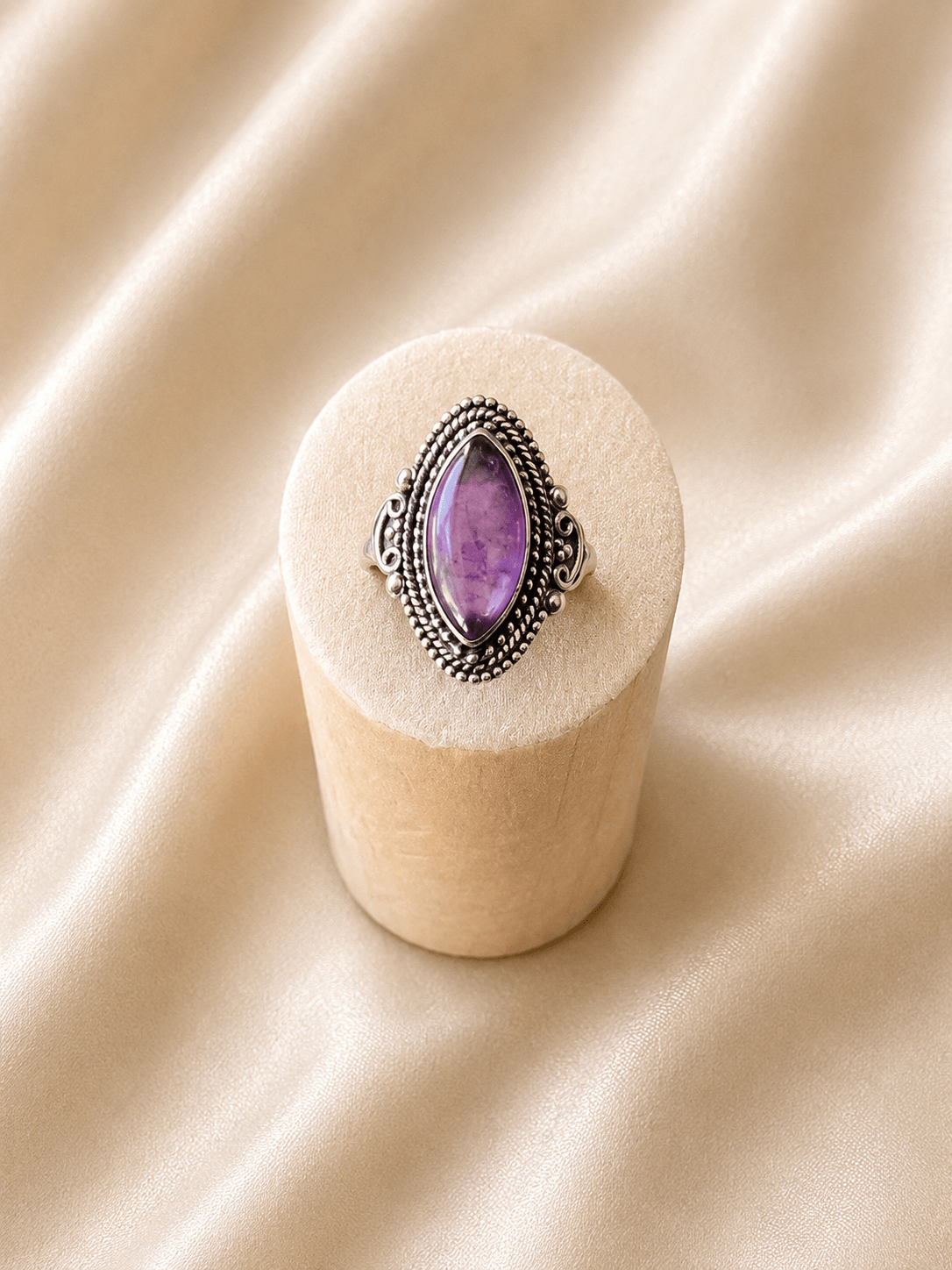 Bague en argent améthyste · Taille 61 · DGC