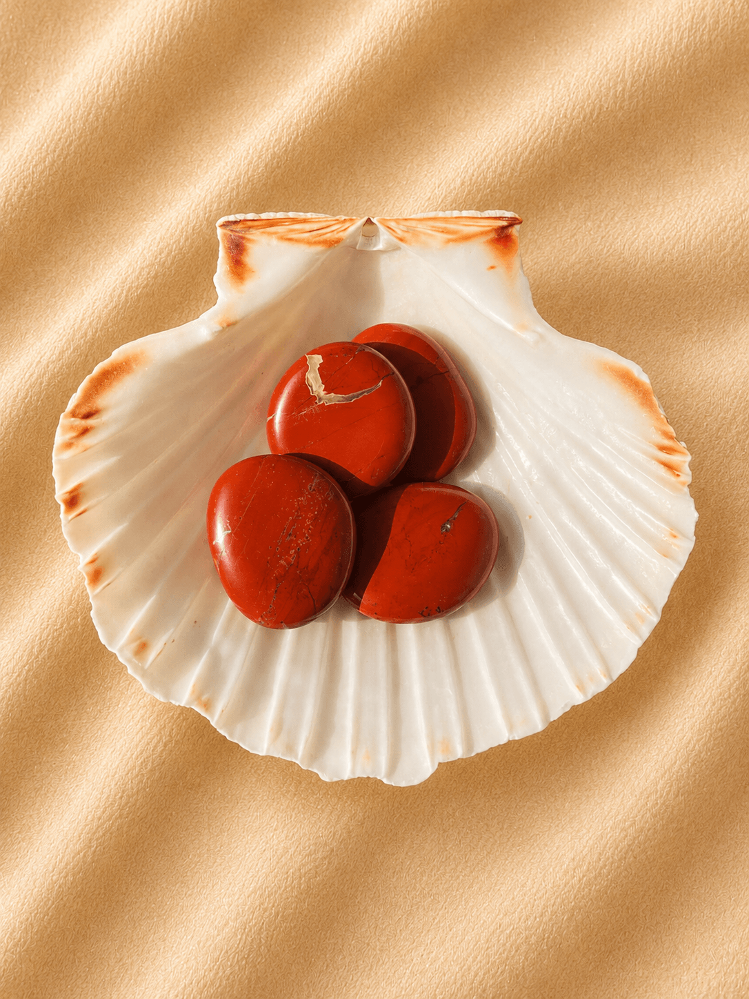Pierre plate en jaspe rouge · DGC