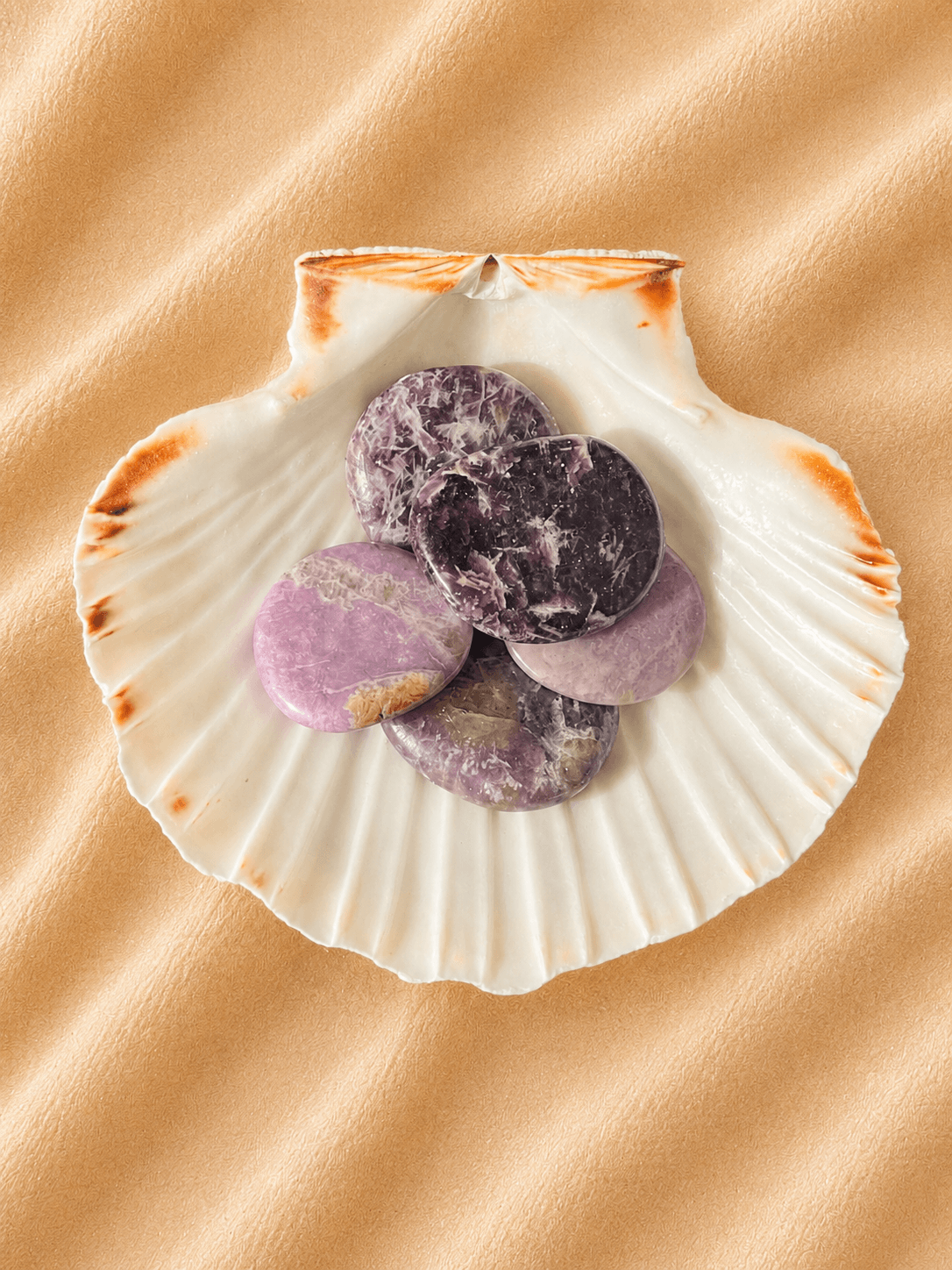 Pierre plate en lépidolite · DGC
