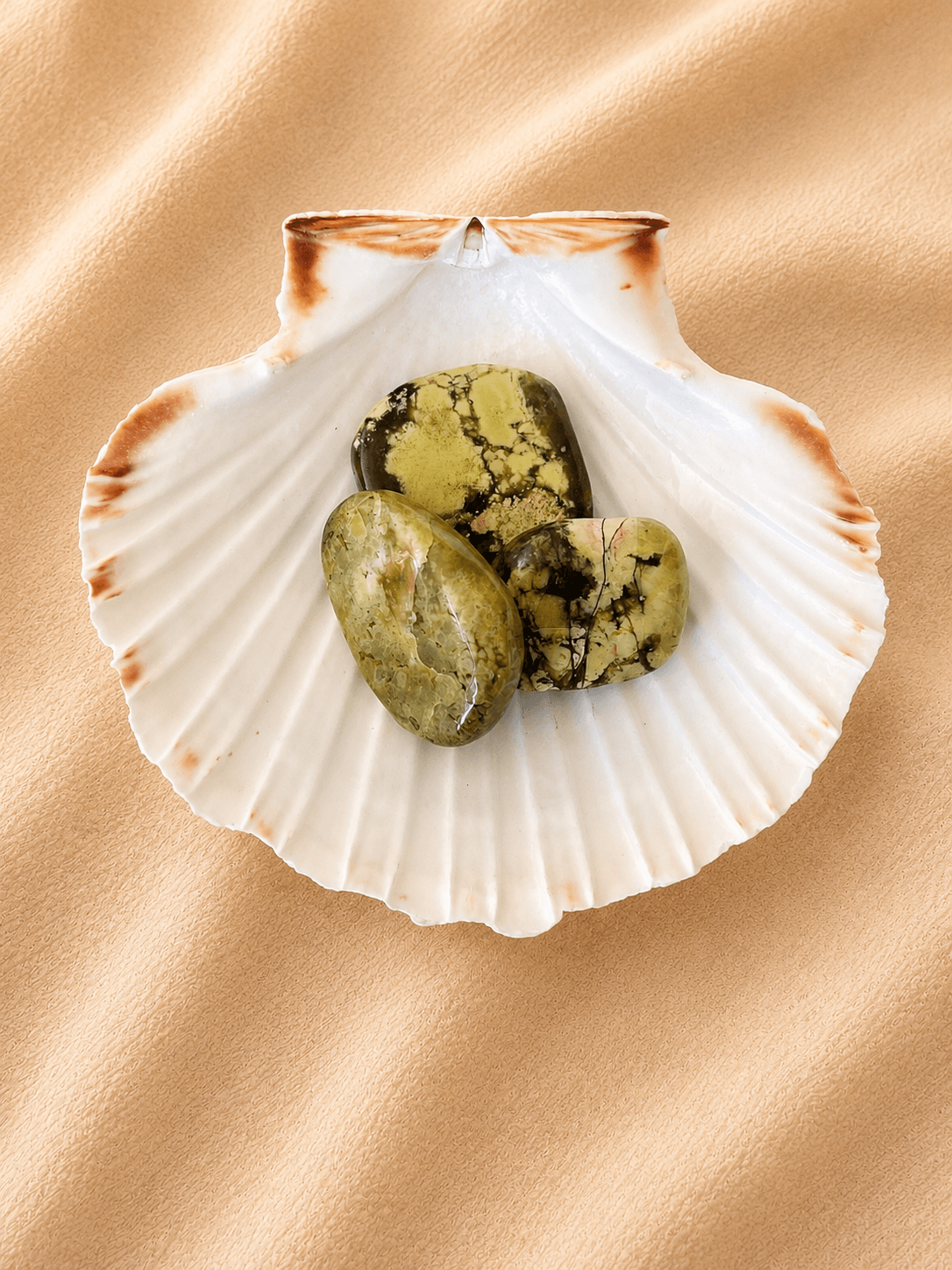 pierre plate opal verte